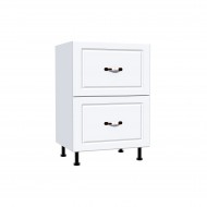 Corp inferior 50 cu 2 sertare metalice greutate Zebra MDF alb Corp inferior 50 cu 2 sertare metalice greutate Zebra MDF alb